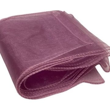 Écharpes de chaise en organza – Plus larges pour les décorations de mariage, banquets et fêtes – Nœuds (100 Pieces) – Prune clair