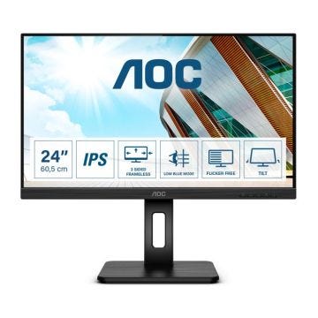 AOC Q24P2Q - Écran LED - 23.8" - 2560 x 1440 1440p (Quad HD) @ 75 Hz - IPS - 250 cd/m² - 1000:1 - 4 ms