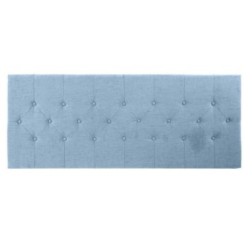 tête de lit polyester bois d'hévéa blanc (160 x 7 x 65 cm)