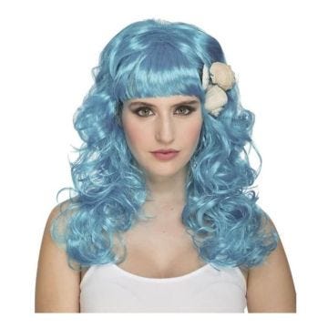 Perruque - DisfraZZes - Petite Sirène Bleue - Femme Enfant - Coquillages - Licence Disney Princesses