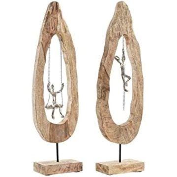 Figurine décorative - DKD Home Decor - Estándar - Marron et argenté - Intérieur - Mixte