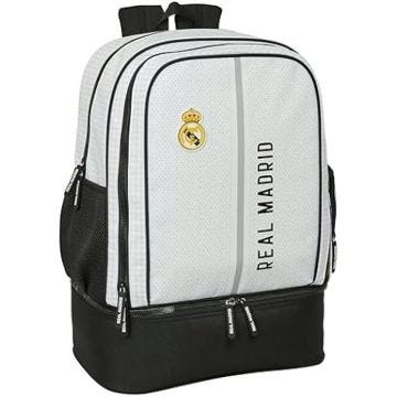 Sac à dos d'entraînement Real Madrid 1ère équipe 24/25 - SAFTA - Blanc - Synthétique - Sportif - Enfant