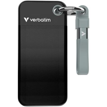 SSD Portable - VERBATIM - 2To - USB 3.2 Gen 2 - Couleur Noir Gris - Garantie 3 ans