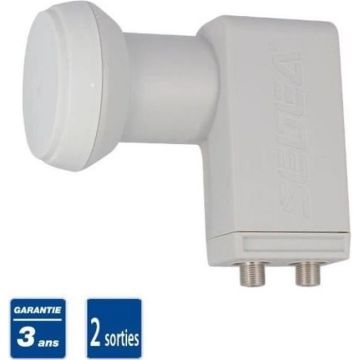 LNB TWIN 2 DOUBLE SORTIES INDEPENDANTES TETE SATELLITE HD ASTRA HOTBIRD
