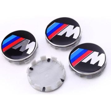Convient pour 4 logos jantes Bmw M 68mm centre de roue cache moyeu
