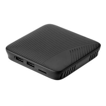 Box Tv Android Ultra HD 4K 8 Cœurs Wifi Dual Band 3Go Ram Jeu Films Séries Appli + SD 32Go YONIS Noir