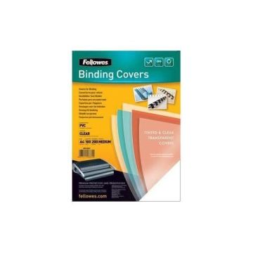 Couverture A4 - Fellowes - PVC Transparent - 0,18 mm - 100 pièces