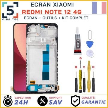 Ecran Complet Remplacement pour Xiaomi Redmi Note 12 4G 23021RAAEG + Colle +Kit