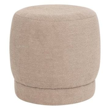 Pouf bouclette Amea gris taupe D39cm - Atmosphera createur d'interieur - Taupe