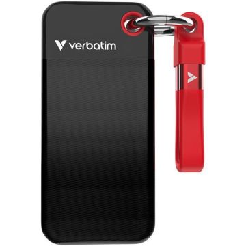 Disque Dur Portable - VERBATIM - Pocket SSD 1To - USB 3.2 Gen 2 - 1000 Mo/s - Lavable en machine