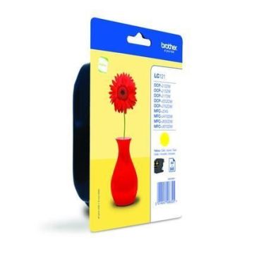 BROTHER Cartouche d'encre originale LC121Y - Jaune