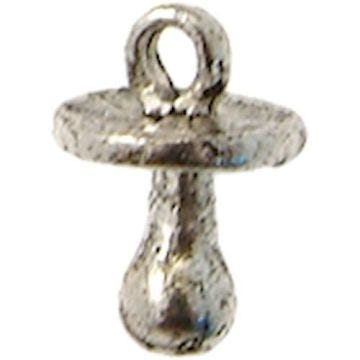 Breloque métal - Tétine - Argenté - MegaCrea