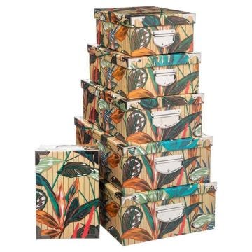 5five - 6 boîtes "palawan" multicolore coins métal