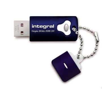 Clé USB Integral Crypto Dual - 16 Go - USB 3.0 - Bleu