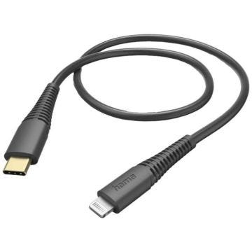 Hama Câble de charge USB USB 2.0 Connecteur Lightning , USB-C® mâle 1.5 m noir 00201602