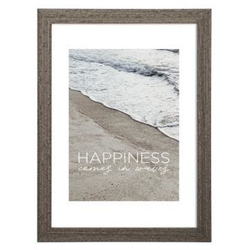 Cadre photo en bois "Waves", taupe, 40 x 50 cm Marron