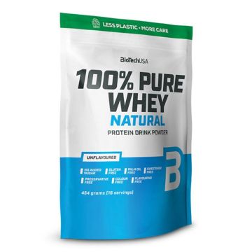 Whey sans arôme BioTech USA - 100% Pure Whey Nature - Saveur neutre 454g