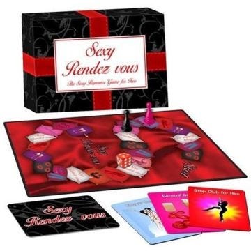 Jeu érotique - Rendez-Vous - Adulte - Portable - 1 plateau pliable - 10 cartes Rendez-vous