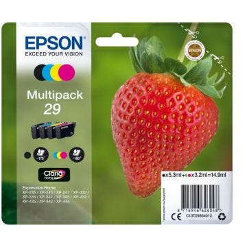 Cartouche d'encre Epson Claria Home 29 Multipack - Série Fraise - Cyan, Magenta, Jaune, Noir