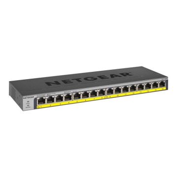 Commutateur Ethernet - NETGEAR - GS116PP - 16 Ports - PoE+ - Fixation murale, Rackable