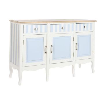 buffet blanc bleu ciel (140 x 45 x 90 cm)