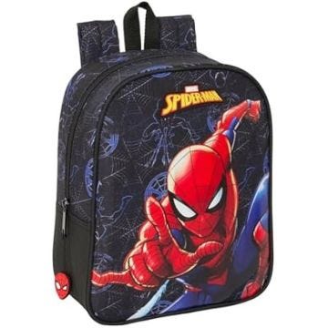 Sac à dos scolaire - SAFTA - Spiderman - Rouge - Adaptable au chariot - Confortable pour enfants