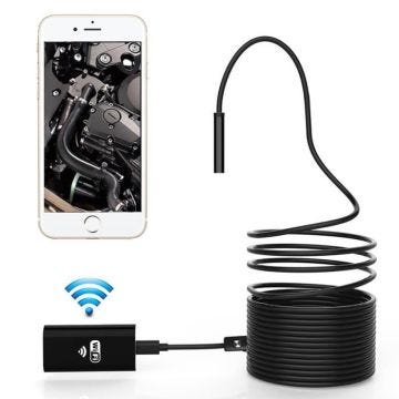SHOP-STORY - Endoscope Wifi Sans Fil - Mini Caméra Etanche et Compatible IOS Android Mac Tablette Windows - Dimension 1 Mètre