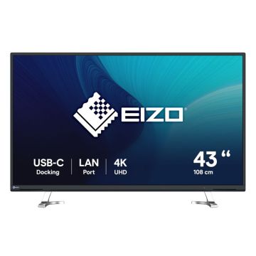 Écran LED - EIZO - FlexScan EV4340X-BK - 108 cm (42.5") - 4K Ultra HD - 5 ms de temps de réponse