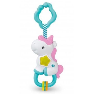 Jouet pour bébé - CLEMENTONI - Hochet licorne 22 cm - Blanc - Mixte - Piles requises