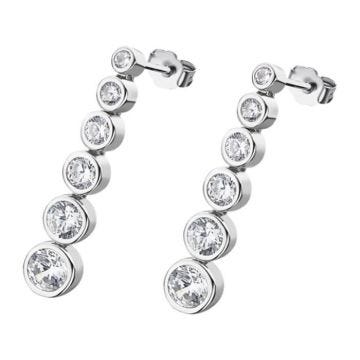 Boucles d'Oreilles femme - Lotus - Boucles d'oreille Lotus argent pure essential - Couleur de la matière:Blanc