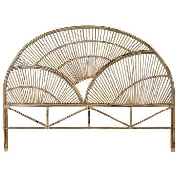 VMO HOME - TÊTE DE LIT OVALE EN ROTIN NATUREL 178 Largeur: x Profondeur: x Hauteur: