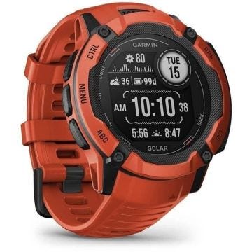 Montre GPS connectée - GARMIN - Instinct 2X Solar Rouge