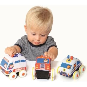 Voitures de police, pompiers et ambulance - MOLTO - Jouet - Intérieur - Bébé - 3 ans - Multicolor