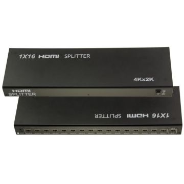 Splitter HDMI 1.4 16 Ports - Resolution 4K 2160x3840 à 30Hz Compatible 3D - Boitier métal