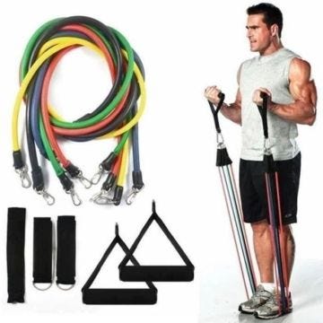 set bande elastique fitness musculation 11 sport de resistance traction large cheville pied kit sangle exercice Homme Femme