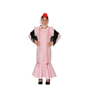 Déguisement Chulapa Rose pour fille - Disfrazzes - Robe et mouchoir - Intérieur - Multicolore - 5 ans