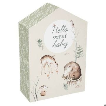 Coffret de naissance maison "Forêt" H30 -5 cm - Vert - Atmosphera createur d'interieur