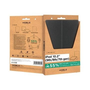 Coque de Protection Écologique pour iPad 10.2'' 2021/2020/2019, iPad 9th/8th/7th Gen, Noir