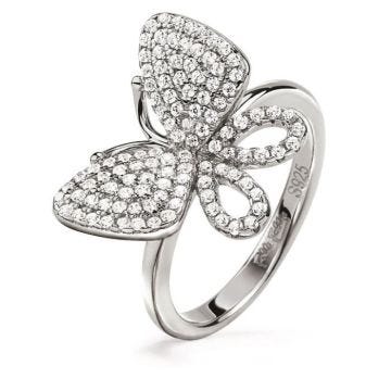 Bague en argent sterling - FOLLI FOLLIE - 3R17S062C - Taille 54 - Couleur argent - Pour femme