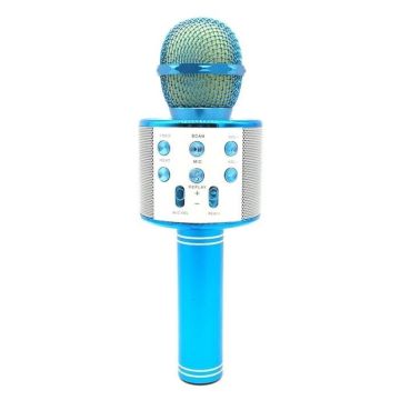 Microphone Android Ios Karaoké Bluetooth 4.2 Haut-parleur Puissance 5w Bleu - Yonis