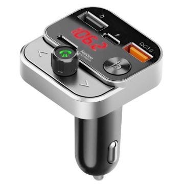 Transmetteur FM Voiture Bluetooth Diffusion Musique Chargeur USB C USB Swissten Noir