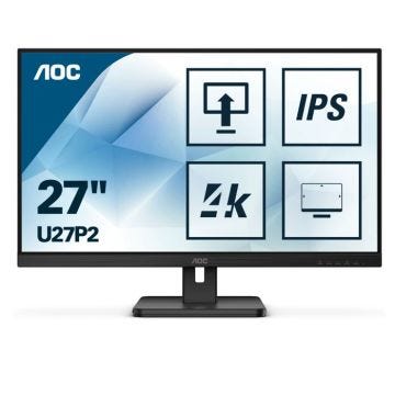 Écran PC 27" AOC U27P2 - 4K Ultra HD - IPS - Noir - 3840 x 2160 Pixels - 16:9