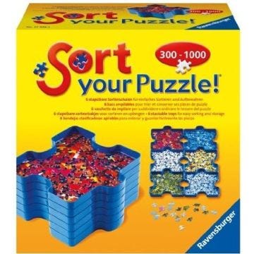 Trieur de pièces de puzzle - Ravensburger - Lot de 6 bacs empilables - Accessoire puzzle - Trier son puzzle