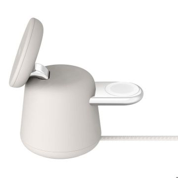 Support de chargement sans fil - Belkin - BoostCharge Pro 2-in-1 - 15 Watt - avec MagSafe - Certifié MFI