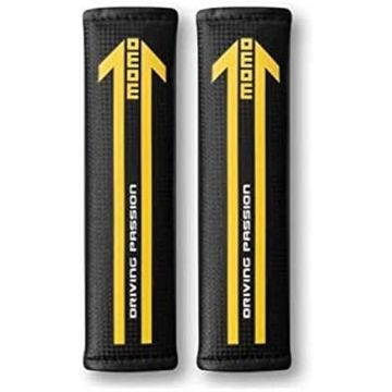 Coussins de ceinture de sécurité - MOMO - Noir mat - Universels - Confort optimal - Faciles à installer