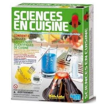 Kit d'expériences scientifiques - 4M - Sciences en cuisine - 6 expériences - Intérieur - Noir