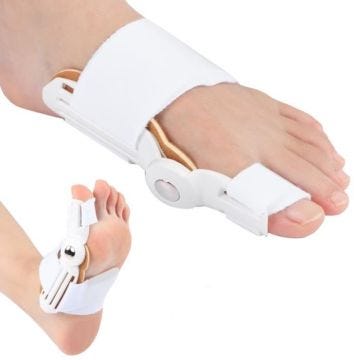 2Pcs Correcteur d'Oignon Adulte Séparateurs d'Orteils Orthèse Hallux Valgus pour Femme Jour-Nuit Usage(blanc )-LEK