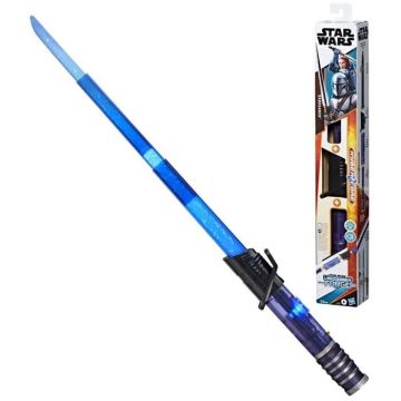 Sabre laser électronique Mandalorien Sabre noir, Star Wars Lightsaber Forge Kyber Core, jouets enfant, dès 4 ans