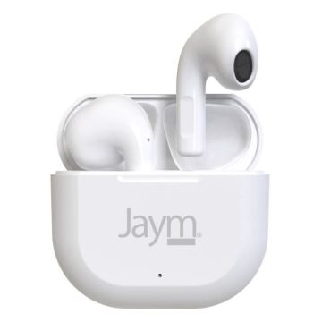 Écouteurs Sans Fil True Wireless TS-123B 5.0 avec Micro et Commandes Tactiles Jaym Blanc