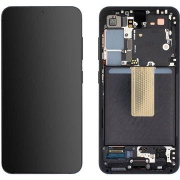 Écran Complet Officiel pour Samsung S23 Vitre Tactile et Châssis Noir Phantom